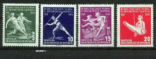 DDR 1956, 25. Juli Deutsches Turn-und Sportf.,  Leipzig,Minr.530-533**Satz 4W