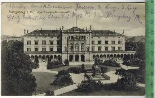 Königsberg, Kgl. Albertus-Universität, 1915, Verlag: ,  FELD - Postkarte ohne Frankatur,  Stempel,  Briefstempel