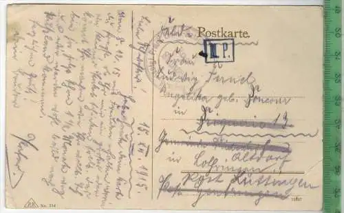 Königsberg, Kgl. Albertus-Universität, 1915, Verlag: ,  FELD - Postkarte ohne Frankatur,  Stempel,  Briefstempel