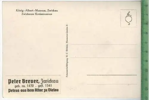 König-Albert-Museum Zwickau,  Petrus aus dem Altar zu Vielau, Verlag: ---------,   Postkarte, unbenutzte Karte