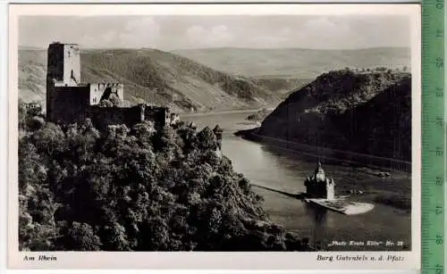 Burg Gutenfels u. d. Pfalz, Verlag: Bänisch u. Kratz, Köln,  Postkarte, Rückseite Aufdruck: