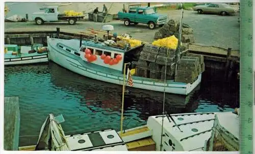Lobster Boat, 1977, Verlag: ------, POSTKARTE, Frankatur,  Stempel, Erhaltung: I-II, Karte wird in Klarsichthülle