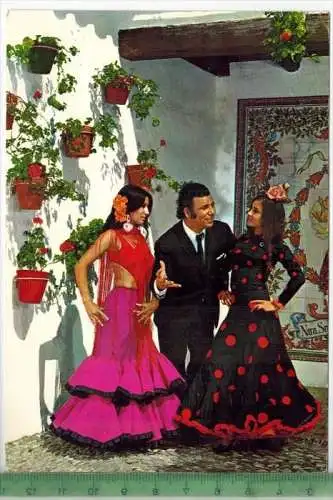 Spanische - Tänze, Verlag: ---------------, POSTKARTE, Frankatur,  Stempel,   Erhaltung: I-II,