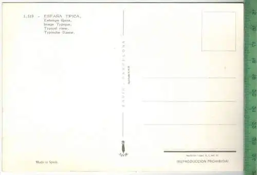 SPANISCHE -TÄNZE, Verlag: --------,;  Postkarte, unbenutzte Karte, Erhaltung:I-II, Karte wird in Klarsichthülle versch.