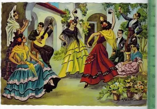 Spanische Tänze, Verlag: --------,  Postkarte, unbenutzte Karte, Erhaltung:I-II, Karte wird in Klarsichthülle