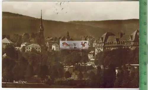 Bad Elster-1929-,  Verlag: Conrad Jacobi, Leipzig, POSTKARTE mit Frankatur, mit Stempel, BAD ELSTER 19.6.29