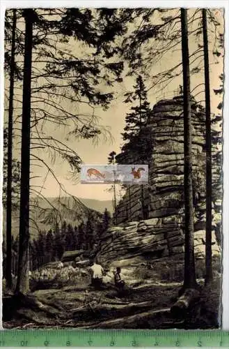 Schierke, Schnarcherklippen-1963- Verlag: Franz Landgraf, Zwickau,  POSTKARTE mit Frankatur, mit Stempel,  30.9.63