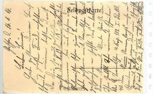 Zerstörung, Künstlerkarte-1916- Verlag: O.F. Pickelhahn & Sohn, Chemnitz, FELD- POSTKARTE ohne Frankatur, ohne Stempel