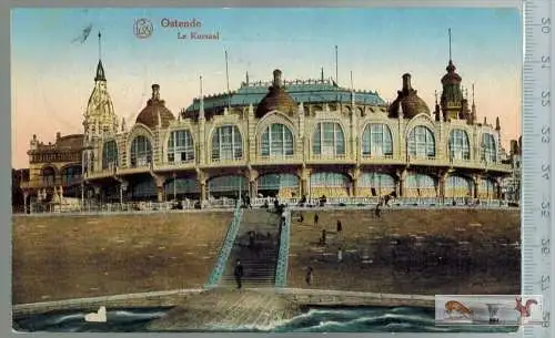 Ostende le Kursaal-1918- Verlag: Lux, Brux., FELD- POSTKARTE ohne Frankatur, mit Stempel, 11.7.18,  Erhaltung: I-II,