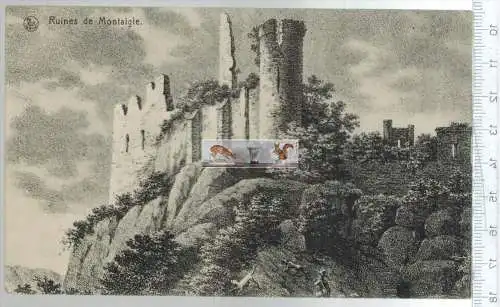 Ruines de Montaigle-1914- Verlag: Nels, Brux., FELD- POSTKARTE ohne Frankatur, ohne Stempel, 12.10.14,  Erhaltung: I-II