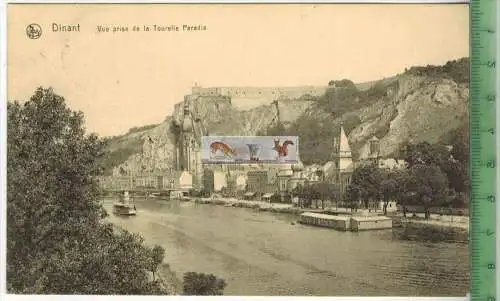 Dinant, Vue prise de la Tourelle paradis -1915-, Verlag: Ed. Nels. Brux.,  FELD-POSTKARTE ohne Frankatur, mit Stempel