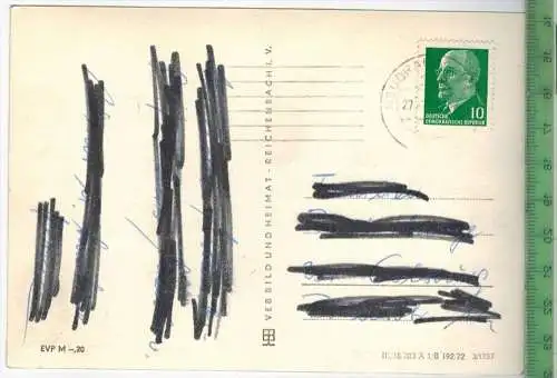 Malchow-Meckl.-1970-, Verlag: VEB Bild und Heimat, POSTKARTE mit Frankatur, mit Stempel, NEUBRANDENBURG 27.7.70