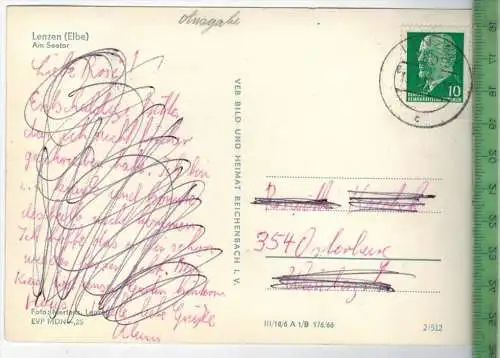 Lenzen (Elbe)-1967- Verlag: VEB Bild und Heimat, POSTKARTE mit Frankatur, mit Stempel LENZEN 13.3.67, Erhaltung: I-II,