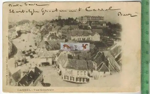 Cassel, Vue Gènèrale-1904-, Verlag: Ch. Landouzy, Calais, POSTKARTE ohne Frankatur, mit Stempel, Erhaltung: I-II