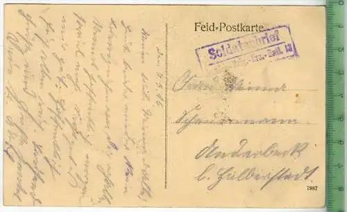 Ort in Frankreich -1916 - ,Verlag: ----, FELD- POSTKARTE ohne Frankatur, mit Stempel 7.3.16,   Erhaltung: I-II, Karte