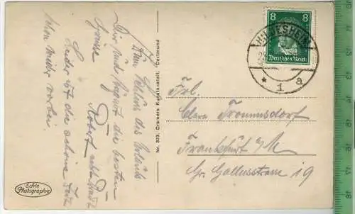 Hildesheim, Zuckerhut -1928  - Verlag: Cramers, POSTKARTE mit Frankatur, mit Stempel, HILDESHEIM 28.3.28