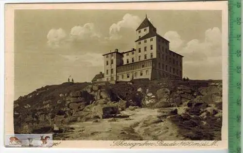 Riesengebirge, Schneegruben Baude, Verlag:---,   POSTKARTE, Erhaltung: I-II, unbenutzt, Karte wird in Klarsichthülle