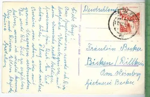 Ort in Jugoslawien -1953  - Verlag: -------, POSTKARTE mit Frankatur, mit Stempel ,   Erhaltung: I-II,