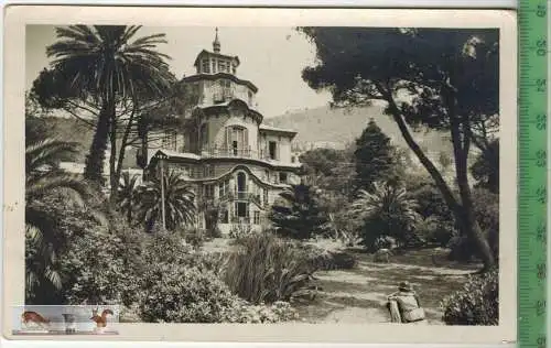 Genova, Villa Pagoda -1944  - ,Verlag: -------, POSTKARTE mit Frankatur, mit Stempel 19.11. 44,   Erhaltung: I-II