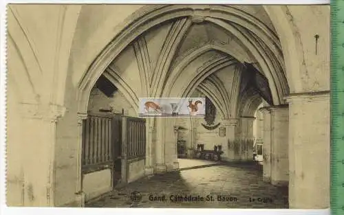 Gand, Cathèdrale St. Bavon -1915  - Verlag: nels, Bruxelles, FELD- POSTKARTE ohne Frankatur, mit  Stempel  5.3.15