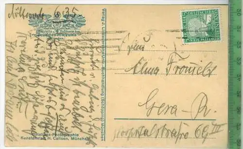 München-Ehrensaal -1935  - Verlag: H. Calisen, München, POSTKARTE mit Frankatur, mit  Stempel,   Erhaltung: I-II