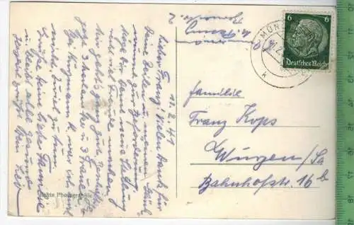 München-Ludwigsbrücke -1941  - Verlag: -----,  POSTKARTE mit Frankatur, mit  Stempel MÜNCHEN 11.2.41   Erhaltung: I-II,