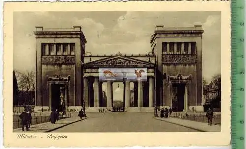 München-Propyläen -1935  - Verlag: -----,  POSTKARTE mit Frankatur, mit  Stempel MÜNCHEN 13.8.35,   Erhaltung: I-II
