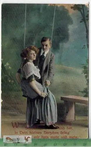 Paar-1913  - Verlag: ----,  POSTKARTE besch., Frankatur, mit  Stempel, Erhaltung: I-II, Karte wird in Klarsichthülle