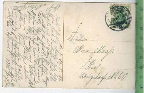 Paar-1913  - Verlag: ----,  POSTKARTE besch., Frankatur, mit  Stempel, Erhaltung: I-II, Karte wird in Klarsichthülle