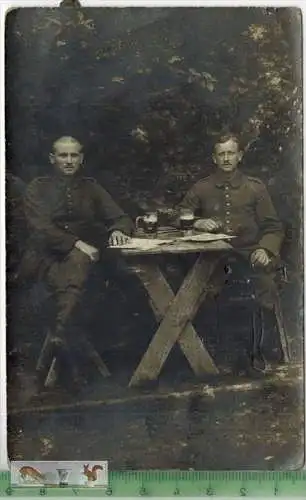 Soldaten beim Bier, Verlag: -----,  POSTKARTE, Erhaltung: I-II, unbenutzt, Rückseite mit Klebereste