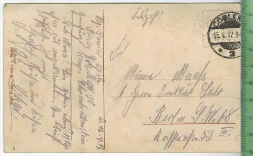 Ehrenbreitstein am Rhein, Raddampfer, - 1917 - Verlag: Karl Fischer, Eltville, FELD- POSTKARTE ohne Frankatur