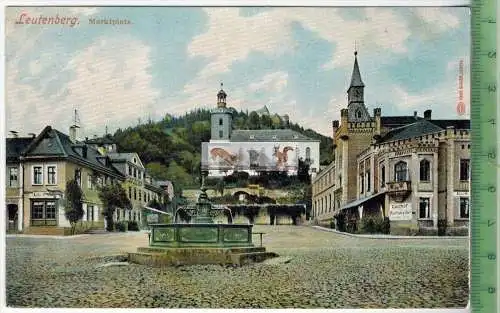 Leutenberg. Marktplatz, Verlag: P. König, Lobenstein,  POSTKARTE, Erhaltung: I-II, unbenutzt