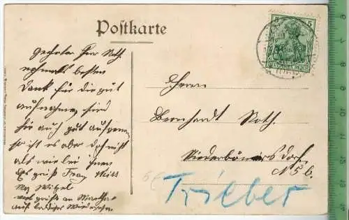 Neustadt an der Orla, Gamsenteich - 1908 -Verlag: -------,   POSTKARTE mit Frankatur, mit Stempel   13.9.08