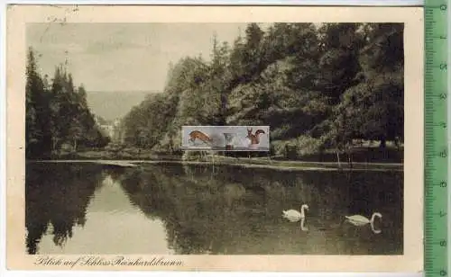 Blick auf Schloss Reinhardsbrunn - 1926, Verlag: Georg Krautwurst, Friedrichroda, POSTKARTE mit Frankatur, mit Stempel