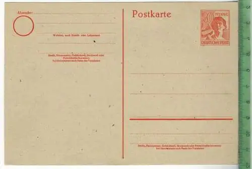 Ganzsache  P963   POSTKARTE, Erhaltung: I-II, unbenutzt, Karte wird in Klarsichthülle verschickt.(H)