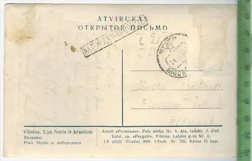 Vilnius - 1955, Verlag:-------,  POSTKARTE ohne Frankatur, mit Stempel, Erhaltung: I-II, Karte wird in Klarsichthülle