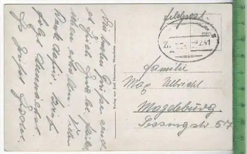 Homburg (Saar)-Blick vom Schloßberg - 1941, Verlag: Emil Hartmann, Mannheim,  FELD- POSTKARTE ohne Frankatur,