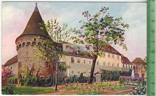 Südostturm u. Herrenhaus der Unterburg Giebichenstein -,Verlag: Dr. Trenkler & Co., Leipzig,   POSTKARTE,