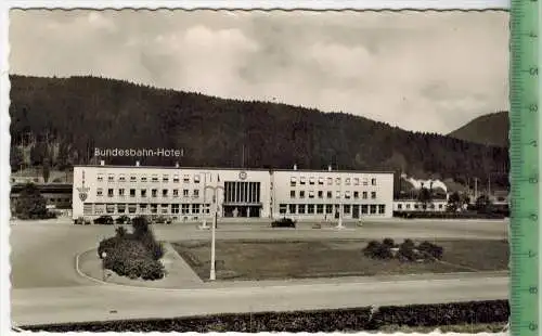 Tuttlingen, Bahnhof 1955, Verlag: Walter Saurer, POSTKARTE mit Frankatur,  mit  Stempel, TUTTLINGEN  30.4.55