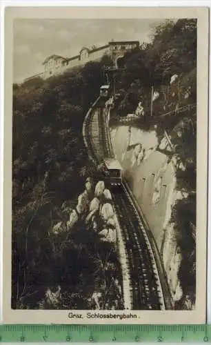 Graz, Schlossbergbahn 1926, Verlag: -----, POSTKARTE mit Frankatur,  mit  Stempel GRAZ  11.XI. 26, Erhaltung: I-II,