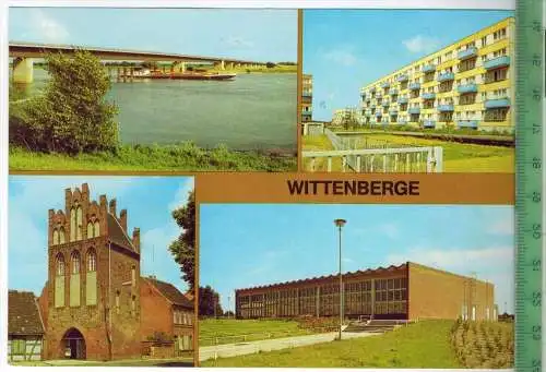 Wittenberge Kr. Perleberg 1982, Verlag: Bild und Heimat, Reichenbach, POSTKARTE mit Frankatur  mit  Stempel