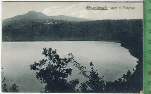Albano Laziale, lago di Albalunga 1938, Verlag: -----. POSTKARTE mit Frankatur, mit  Stempel SANOLAZIA  21.8.23
