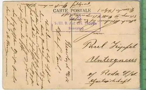 Kamp van Beverloo- Gemeentehuis 1916, Verlag: ------, FELD- POSTKARTE ohne Frankatur,  mit  Stempel1 20.8.16