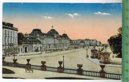 Brüssel, Königspalast 1918, Verlag: -----, FELD- POSTKARTE ohne Frankatur,  mit  Stempel 22.9.18, Erhaltung: I-II,