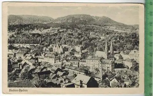 Baden - Baden 1918, Verlag:---, FELD-  POST KARTE ohne Frankatur, mit Stempel BADEN-BADEN 22.2.18, Erhaltung: I-II,