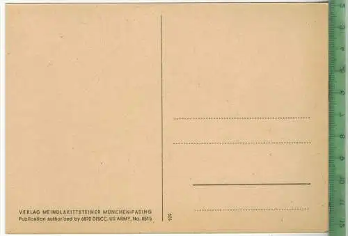 Künstlerkarte, KindVerlag: Meindl &amp; Kittsteiner, München-Pasing PostkartePublication authoriz by 6870 DICC. US ARMY,