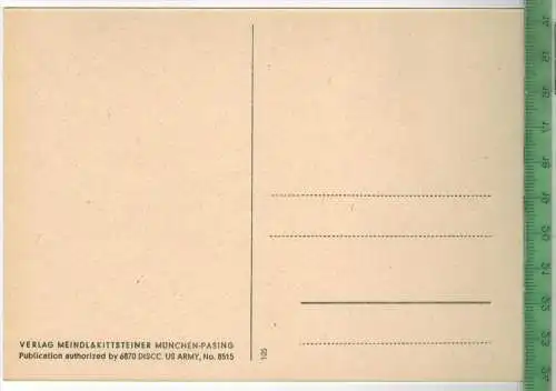 Künstlerkarte, Kind, Verlag: Meindl & Kittsteiner, München-Pasing, Postkarte,Publication authoriz by 6870 DICC. US ARMY,