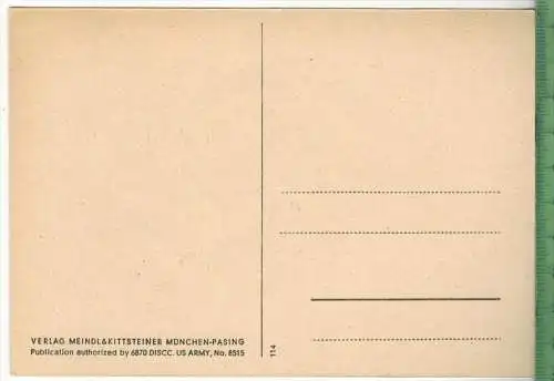 Künstlerkarte, Kind, Verlag: Meindl & Kittsteiner, München-Pasing Postkarte Publication authoriz by 6870 DICC. US ARMY,