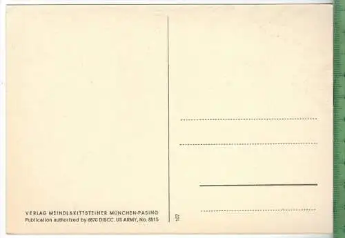 Künstlerkarte, Kind, Verlag: Meindl & Kittsteiner, München-Pasing Postkarte, Publication authoriz by 6870 DICC. US ARMY,