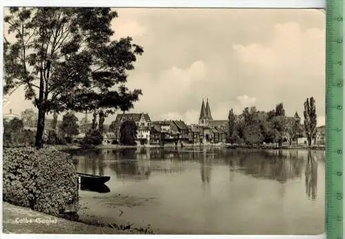 Calbe - Saale, 1967Verlag: Heidge-Verlag KG, Köthen,  KARTE mit Frankatur mit Stempel,  CALBE 24.1.67, Erhaltung: I-II